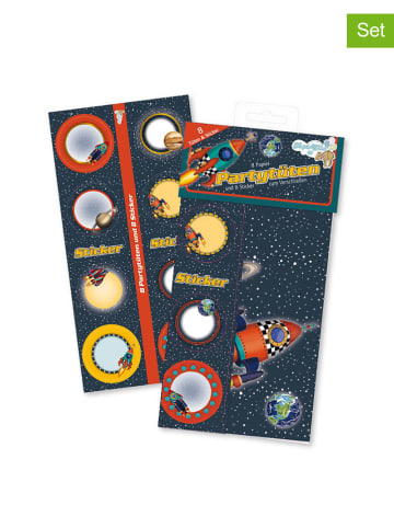 Lutz Mauder Partytüten "Rakete" in Rot/ Dunkelblau - 8 Stück