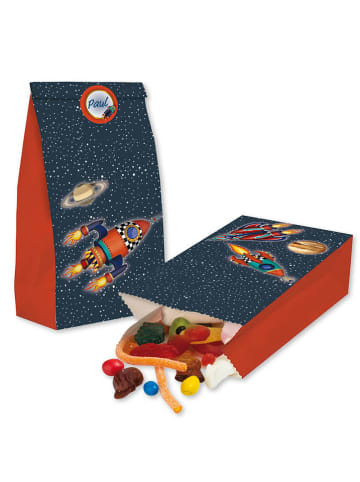 Lutz Mauder Partytüten "Rakete" in Rot/ Dunkelblau - 8 Stück