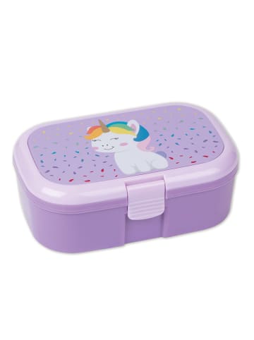 Lutz Mauder Lunchbox "Einhorn" in Lila - (L)16,5 x (B)10,5 x (H)6,5 cm