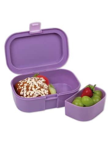 Lutz Mauder Lunchbox "Einhorn" in Lila - (L)16,5 x (B)10,5 x (H)6,5 cm