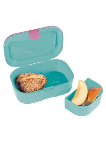 Lutz Mauder Lunchbox "Einhorn" in Türkis/ Pink - (L)16,5 x (B)10,5 x (H)6,5 cm