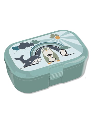 Lutz Mauder Brotdose "Pinguin" in Grün - (L)16,5 x (B)10,5 x (H)6,5 cm