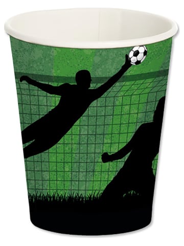 Lutz Mauder Partybecher "Fußball" in Grün - 8 Stück