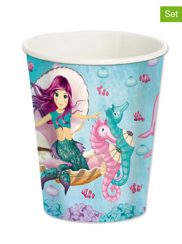 Lutz Mauder 8er-Set: Party-Becher "Coralie" in Hellblau/ Rosa