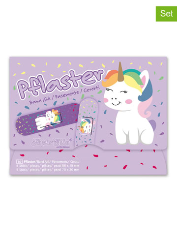 Lutz Mauder 10tlg. Set: Pflasterbriefchen "Einhorn" in Lila