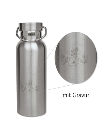 Lutz Mauder Edelstahl-Trinkflasche "Schmetterling" in Silber - 500 ml