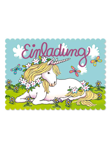 Lutz Mauder Einladungs-Set "Einhorn" in Mint