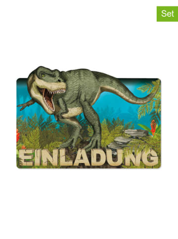 Lutz Mauder Einladungs-Set "T-Rex" in Hellgrün