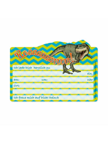 Lutz Mauder Einladungs-Set "T-Rex" in Hellgrün