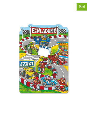 Lutz Mauder Einladungs-Set "Rennautos" in Rot