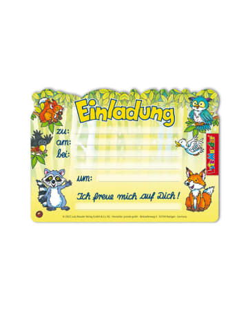 Lutz Mauder Einladungs-Set "Waldtiere" in Grün