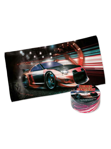 Lutz Mauder Zauberhandtuch "Autos" in Schwarz/ Rot - (L)60 x (B)30 cm