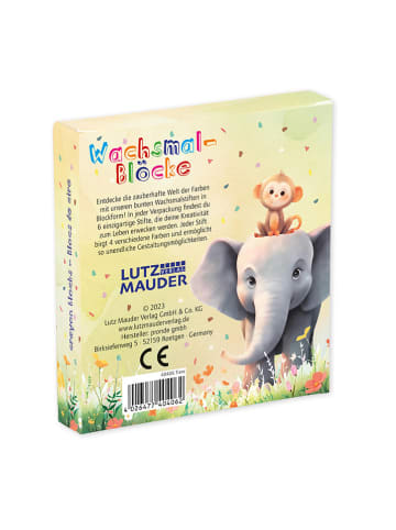 Lutz Mauder Wachsmal-Blöcke "Wildtiere" in Bunt - ab 3 Jahren