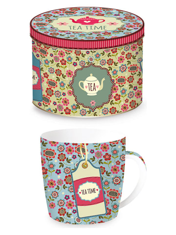 Easy Life Kop ''Teatime'' lichtblauw/meerkleurig - 350 ml