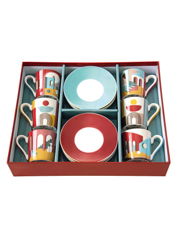 Easy Life 6-delige set: koffiekoppen ''Illusion'' meerkleurig - 100 ml