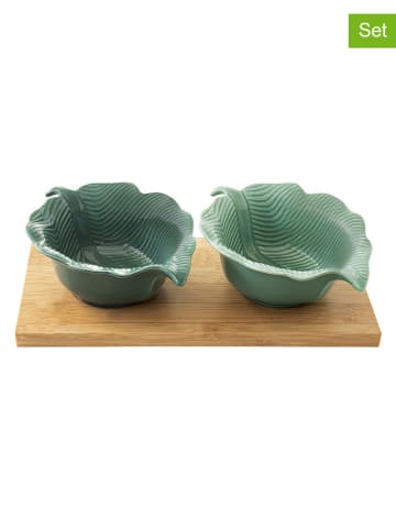 Easy Life 3-delige serveerset ''Madagascar'' groen/beige