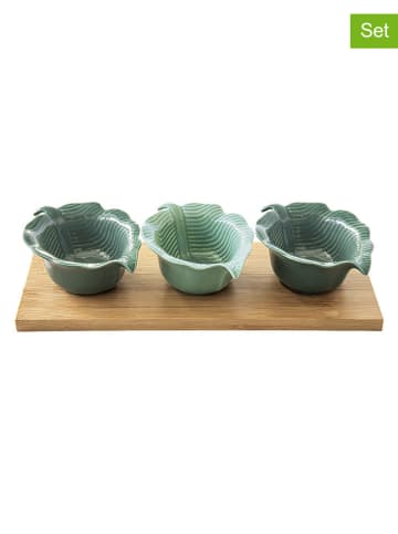 Easy Life 4-delige serveerset ''Madagascar'' groen/beige