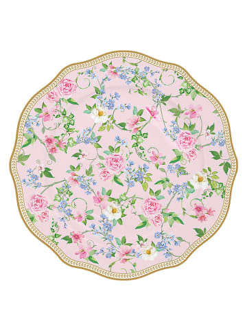 Easy Life 6er-Set: Dessertteller ''Garden Joy'' in Rosa/ Bunt - Ø 20 cm