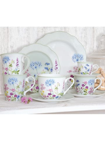 Easy Life Filiżanki (2 szt.) "Floraison" w kolorze białym ze wzorem - 80 ml