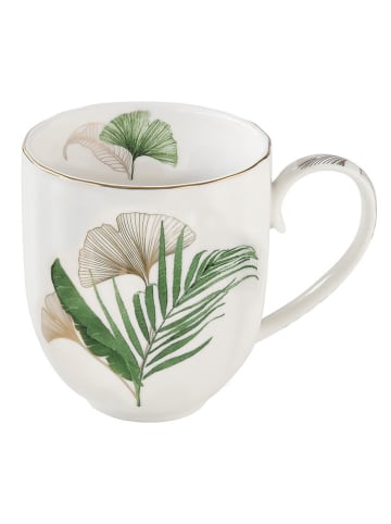 Easy Life Tasse ''Exotique'' in Weiß/ Grün - 300 ml