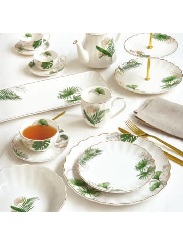 Easy Life 2-delige set: kommen ''Exotique'' wit/groen - Ø 12 cm