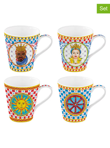 Easy Life 4-delige set: koppen ''Sicily'' meerkleurig - 300 ml