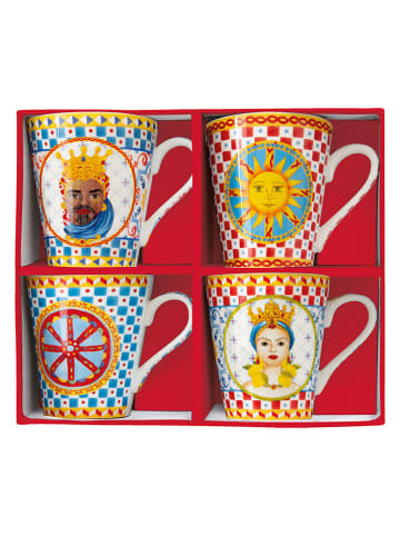 Easy Life 4-delige set: koppen ''Sicily'' meerkleurig - 300 ml