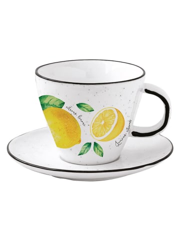 Easy Life Tasse ''Amalfi'' Weiß/ Gelb - 250 ml