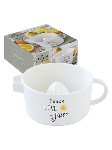 Easy Life Wyciskarka w kolorze biało-czarnym do cytrusów - wys. 6,5 x Ø 17 cm