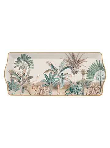 Easy Life Serveerplateau ''Nostalgic Heaven'' beige/groen - (L)35 x (B)15 cm