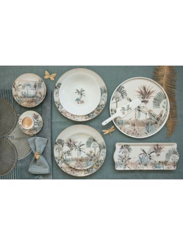 Easy Life 2tlg. Kuchen-Servier-Set ''Nostalgic Heaven'' in Beige/ Grün