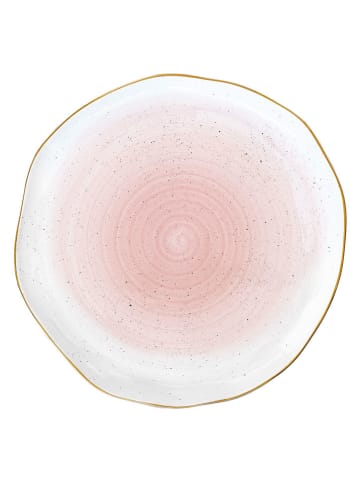 Easy Life 4-delige set: dinerborden ''Artesanal'' wit/lichtroze - Ø 26 cm