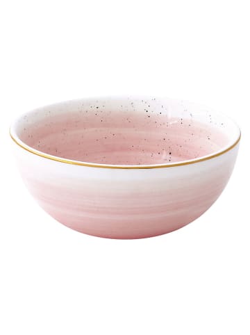 Easy Life 6-delige set: kommen ''Artesanal'' wit/lichtroze - Ø 9,5 cm