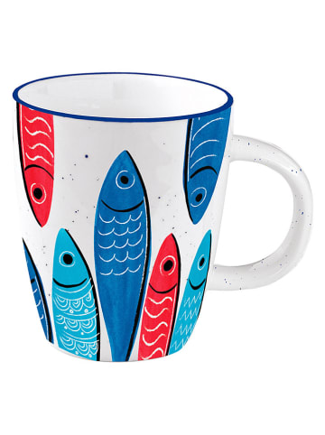 Easy Life Kop ''Sardine's Party'' wit/blauw/rood - 350 ml