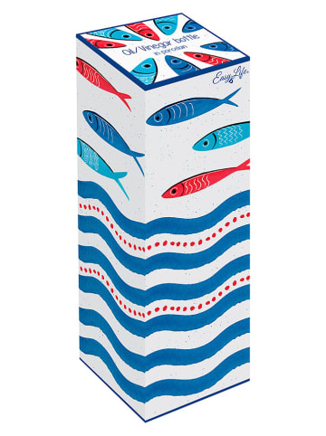 Easy Life Oliedispenser ''Sardine's Party'' wit/blauw/rood - 300 ml