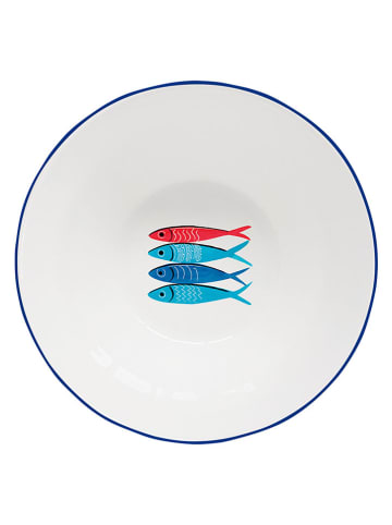 Easy Life 6er-Set: Schalen ''Sardine's Party'' in Weiß/ Blau/ Rot - Ø 16 cm
