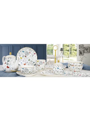 Easy Life 2-delige set: koppen ''Fleurs et Papillons'' wit/meerkleurig - 300 ml