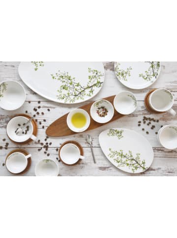 Easy Life 3-delige set: kommen ''Natura'' wit/groen - Ø 9,5 cm