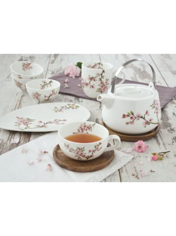 Easy Life Filiżanki (2 szt.) "Sakura" w kolorze biało-brązowo-jasnoróżowym - 120 ml