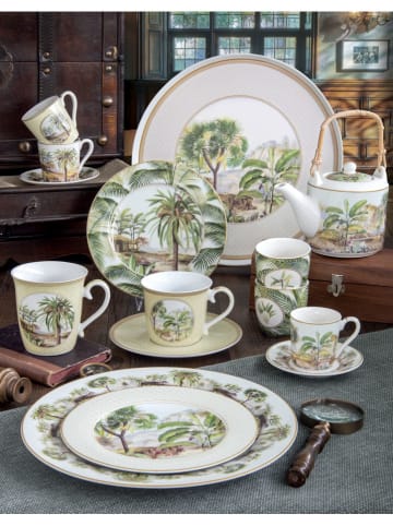 Easy Life 2-delige set: koppen ''Ceylon'' beige/groen - 80 ml