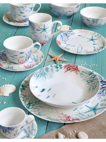 Easy Life 2er-Set: Tassen ''Under the Sea'' in Weiß/ Bunt - 110 ml