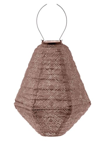 Lumiz LED-Solarlaterne ''Mosaic Can'' in Braun - (H)37,5 x Ø 30 cm