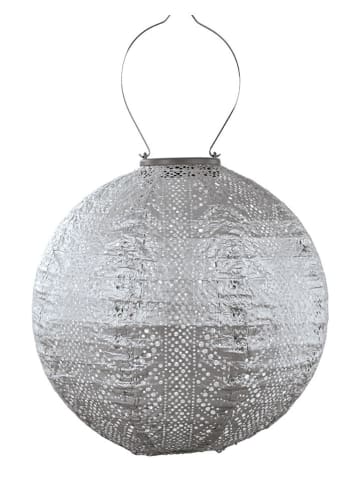 Lumiz LED-Solarlaterne ''Lace Rond'' in Silber - Ø 30 cm