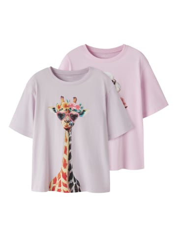 name it 2er-Set: Shirts "Votea" in Rosa