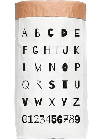 little nice things Opbergzak "ABC" wit/zwart - (B)60 x (H)90 x (D)13 cm