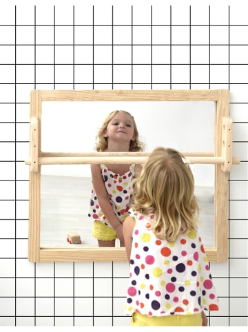 Folkifreckles Wandspiegel "Montessori" naturel - (L)75 x (B)65