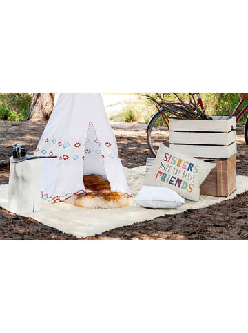 The Wild Hug Kissenhülle "Sisters" in Bunt/ Weiß - (L)50 x (B)35 cm