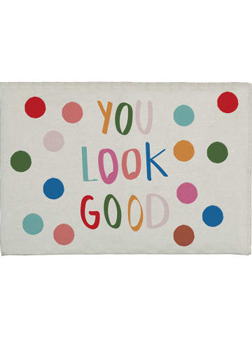 The Wild Hug Badvorleger "You Look Good" in Weiß/ Bunt - (L)60 x (B)40 cm