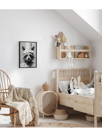 Folkifreckles Gerahmter Kunstdruck "Racoon Paper" - (B)30 x (H)40 cm