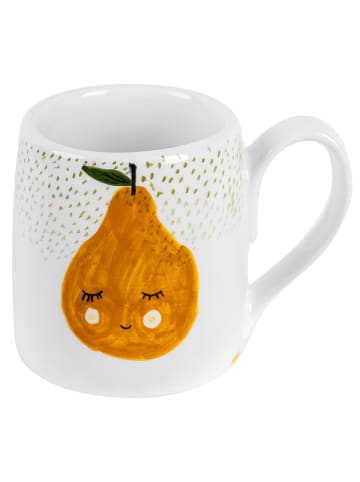 The Wild Hug Tasse "Pear" in Weiß/ Orange - (H)9 cm